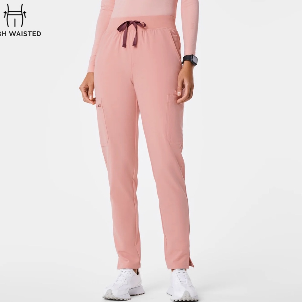 Figs Pink Sand Petite Yola High Waist